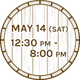 May 14 (Sat.) 12:30 PM–8:00 PM